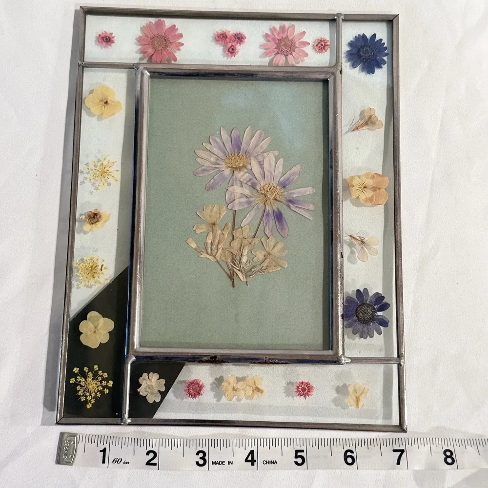 Vintage Pressed Flower Frame Botanical Cottagecore By Connoisseur Mini Blooms
